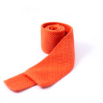 Cravatta di maglia arancione