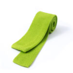 Cravatta di maglia verde lime