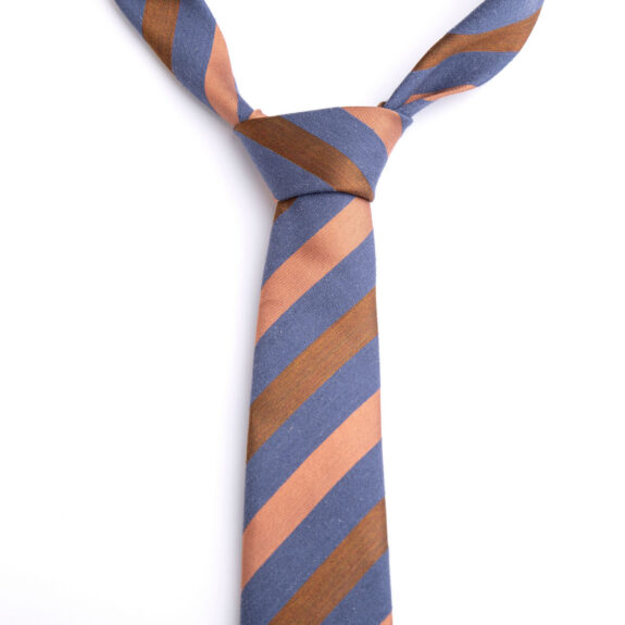 cravatta-da-uomo-regimental-blu-bronzo-in-seta-1