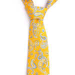 Cravatta-uomo-in-seta-gialla-stampa-azzurra-2